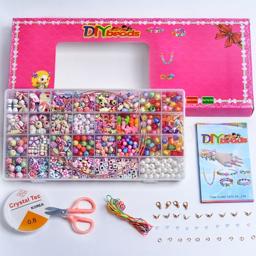 

32 Grid Acrylic Beaded Kids DIY Necklace Bracelet Toys With Color Box