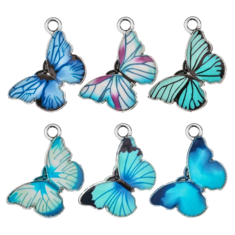 

20 PCS Butterfly Charms Earrings Necklace Bracelet Accessories DIY Material( Mixed Color)