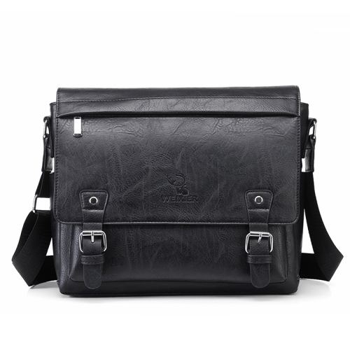 

WEIXIER D246 Men Crossbody Shoulder Bag Retro Casual Computer Bag(Black)