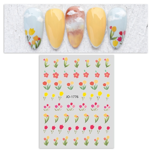 

10 PCS TZ0318 Tulip Nail Waterproof Sticker with Adhesive(1776)