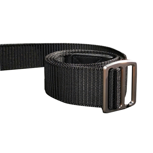 

Titanium Alloy Anti-Metal Allergy Belt Outdoor Sports Casual Pants Nylon Belt, Length (cm): 120cm(Black)