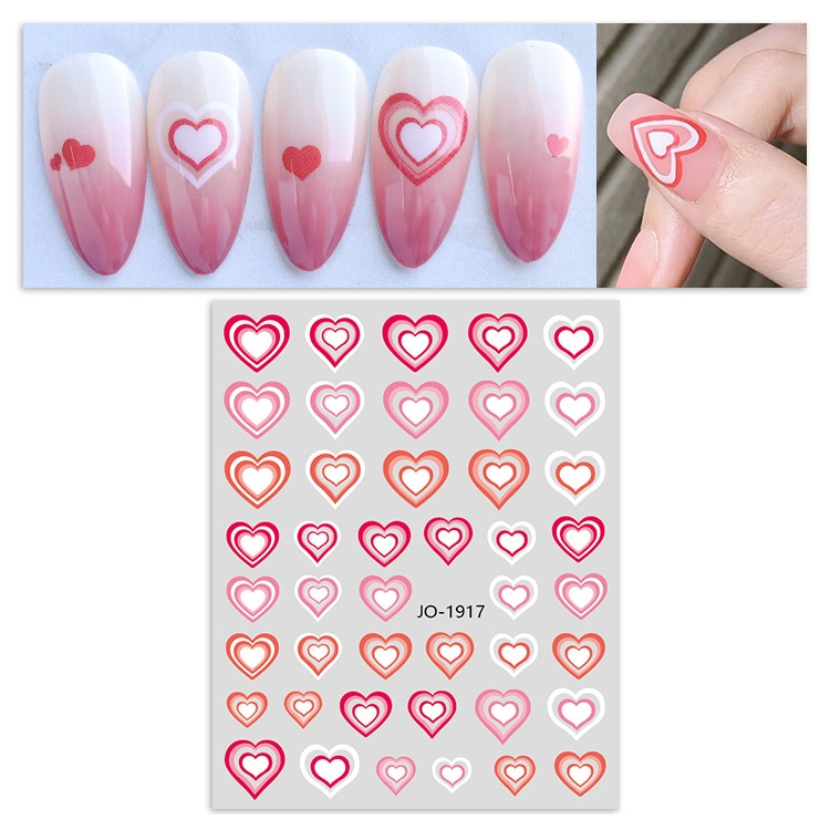 

10 PCS TZ0326 Heart Nail Art Waterproof Sticker with Adhesive(1917)