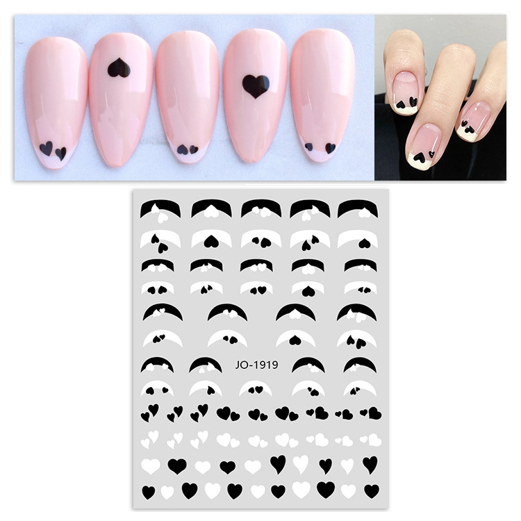 

10 PCS TZ0326 Heart Nail Art Waterproof Sticker with Adhesive(1919)