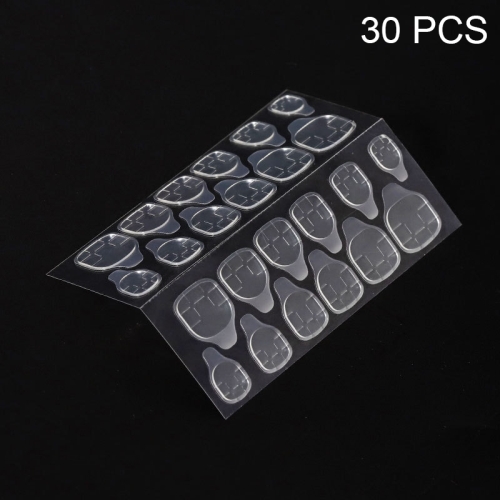 

30 PCS 24 Stickers/Sheet Nail Art Double Sided Jelly Glue, Specification: with Indentation