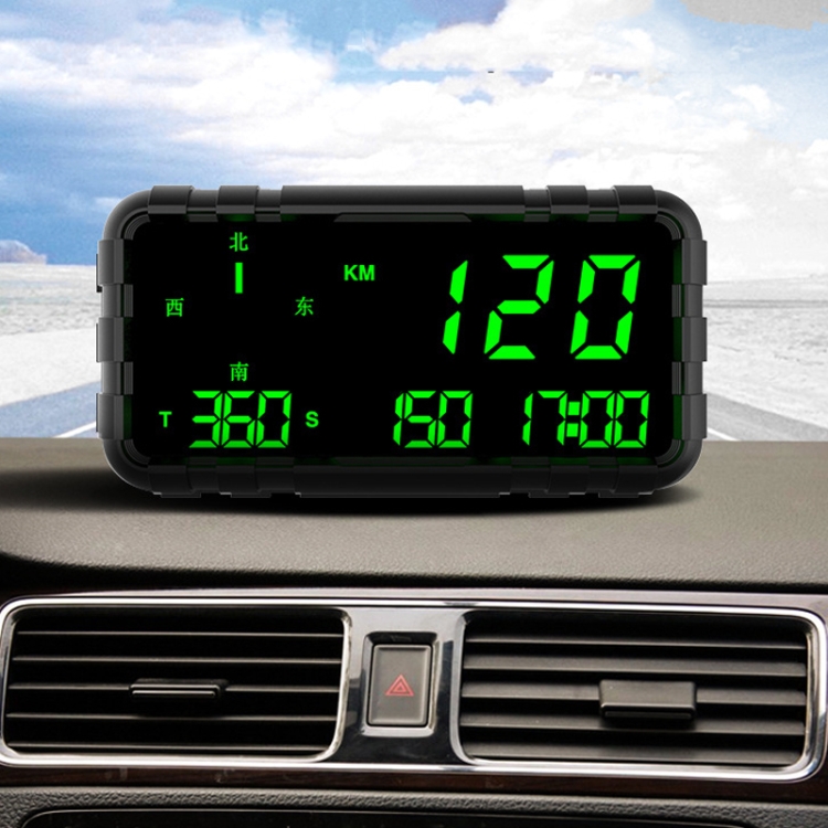 

C3012 GPS Head-up Display Speed Mileage Compass Car General (Black)