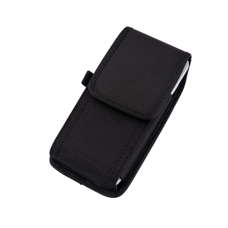 

Oxford Cloth Fabric Vertical Men Belt Universal Phone Case, Size: M(Black)