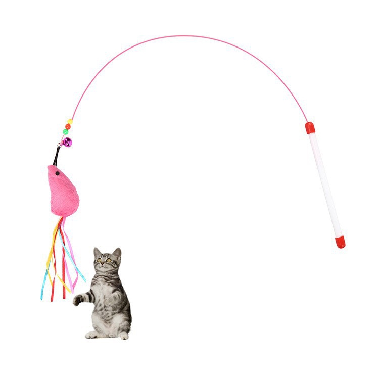 

5 PCS Wire Funny Cat Stick With Bell Cat Toy, Style: Mouse