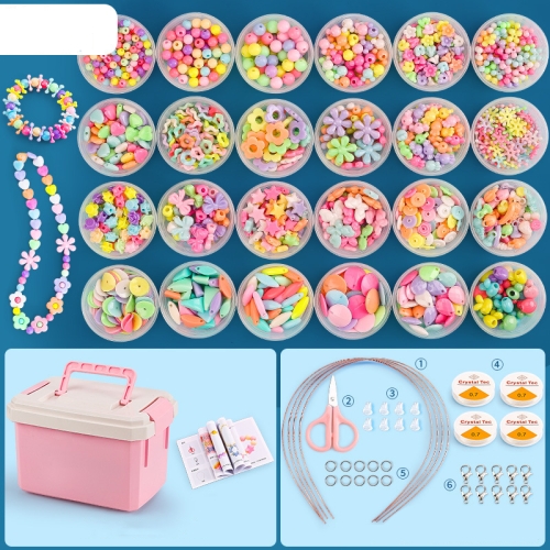 

Beaded Educational Toys DIY Jewelry Material Set For Children 24 Cups of Dream Maca