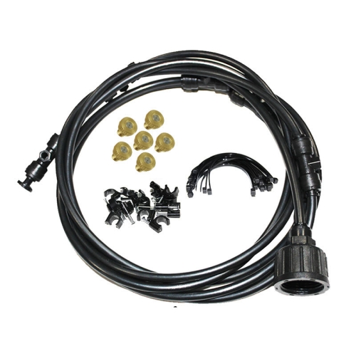 

HG-20 Garden Irrigation Outdoor Animal Enclosure Low Pressure Spray Cooling System, Specification: 3+3m 6 Heads (Black)