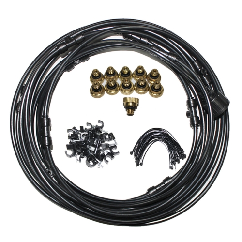 

HG-20 Garden Irrigation Outdoor Animal Enclosure Low Pressure Spray Cooling System, Specification: 3+6m 11 Heads (Black)