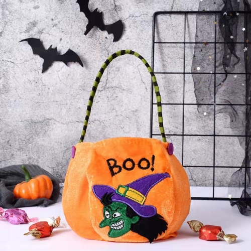 

2 PCS Candy Bags Children's Gift Cloth Bag For Halloween(Witch )