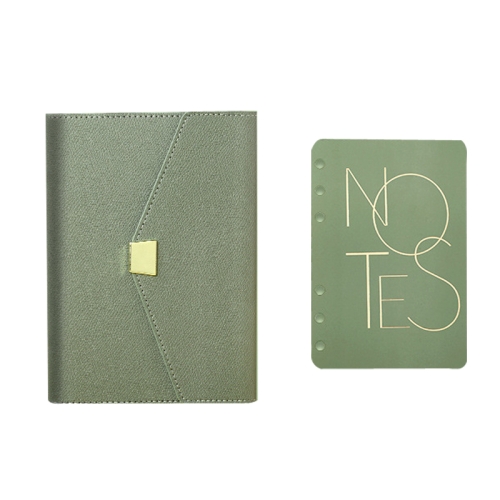 

Detachable Soft Leather Loose-Leaf Notebook Business Hand Account Diary, Size: A5 (Green)