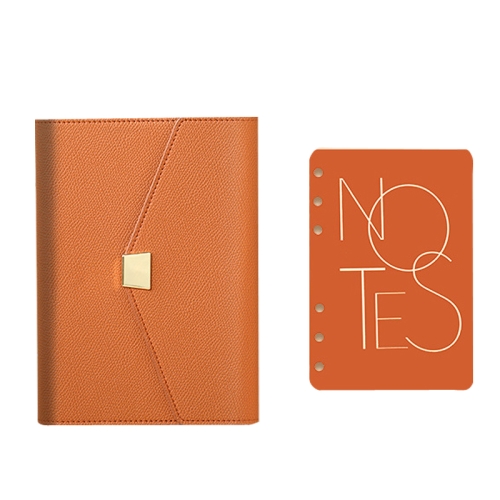 

Detachable Soft Leather Loose-Leaf Notebook Business Hand Account Diary, Size: A6 (Brown)