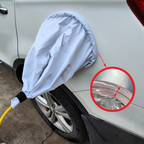 

New Energy Vehicle Charging Port Waterproof Protective Cover, Color: Gray White