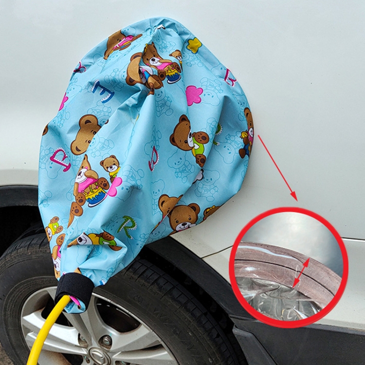 

New Energy Vehicle Charging Port Waterproof Protective Cover, Color: Bear Blue