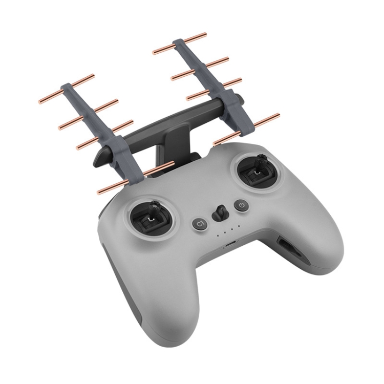 

BRDRC Remote Control Eight Wood Antenna Signal Enhancer Suitable For DJI FPV Combo(Gray Red Copper)