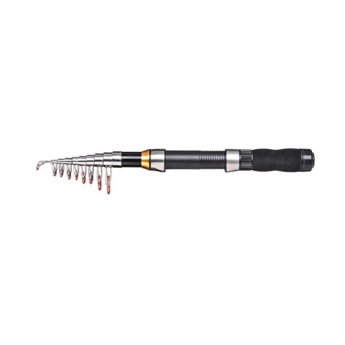 LEO 27593 Carbon Mini Fishing Rod Shrink Handle Throwing Poles, Length: 2.1m