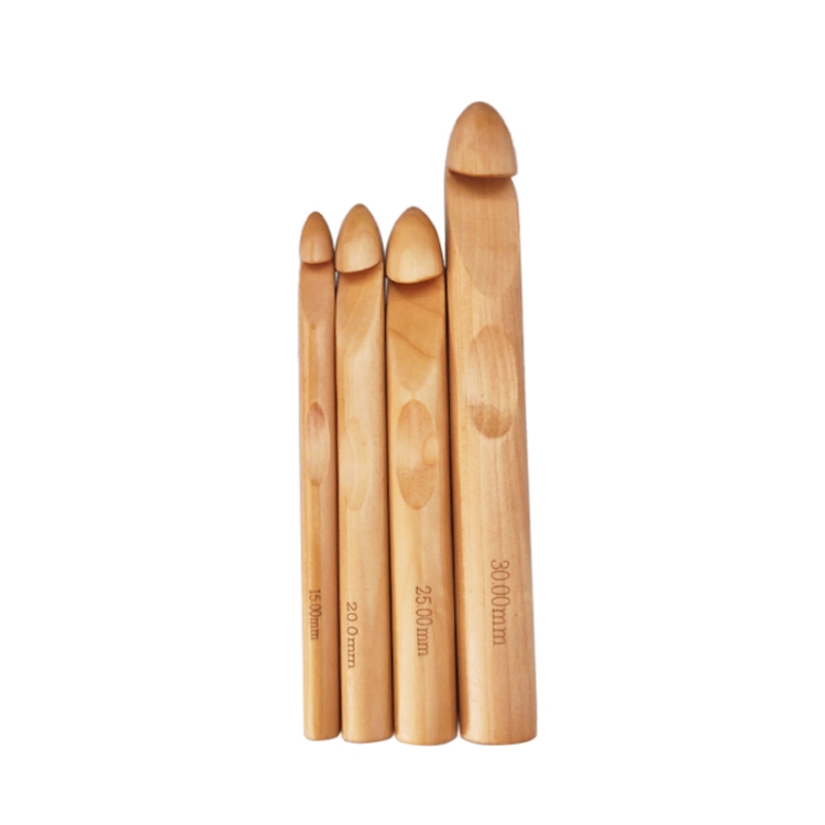 

4 PCS Bamboo Handle Sweater Extra Thick Crochet Knitting Material Tools