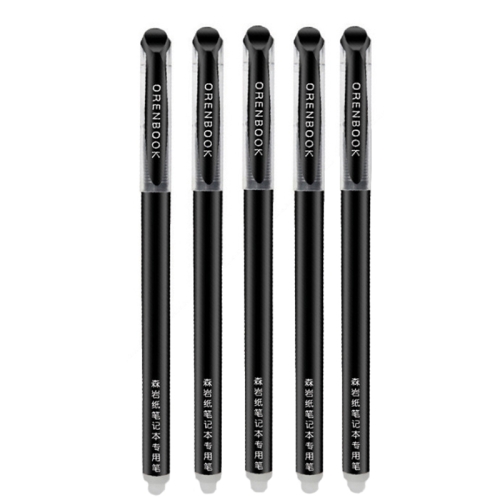 

5 PCS Needle Tube Black Rubbing Pen Thermal Avisor Can Repeatedly Rubbed Neutral 0.5mm Pen