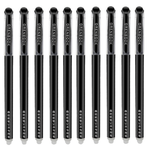 

10 PCS Needle Tube Black Rubbing Pen Thermal Avisor Can Repeatedly Rubbed Neutral 0.5mm Pen