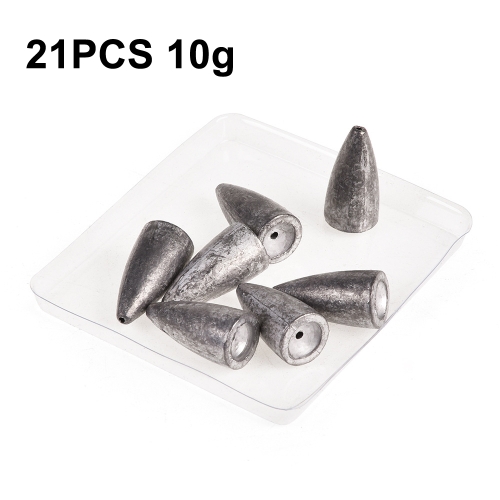 21PCS FISHING BULLET Worm Weights Kit Lead Bass Sinkers Weights