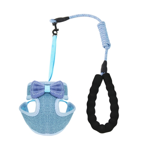 

Bow Vest Type Adjustable Cat Leash(Blue)