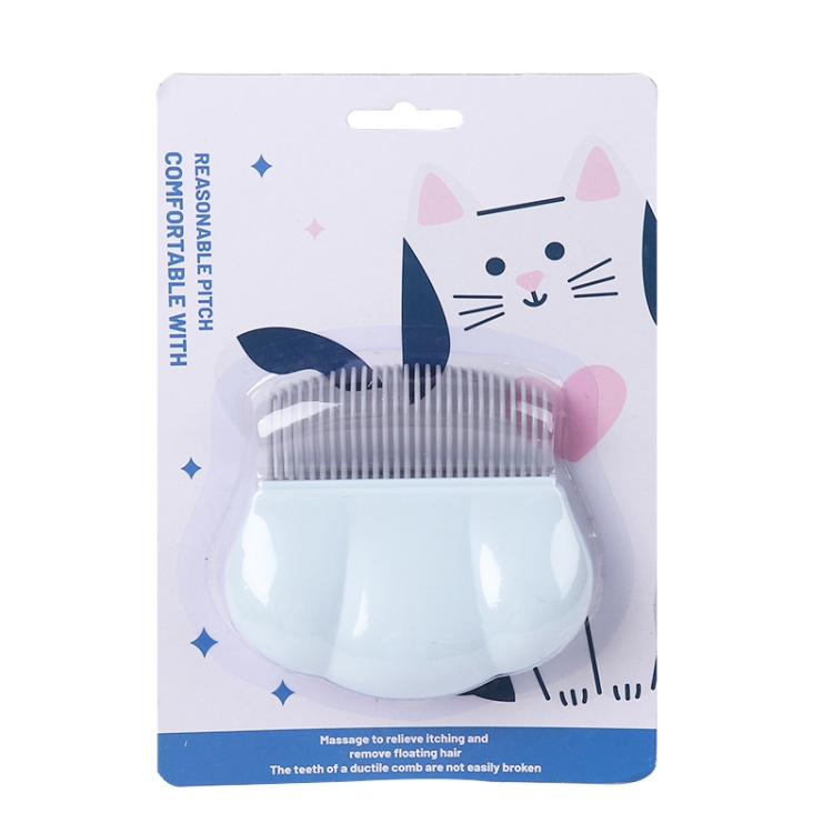 

Pet Hair Removal Shell Comb Cat Tickling Massage Comb(Blue)