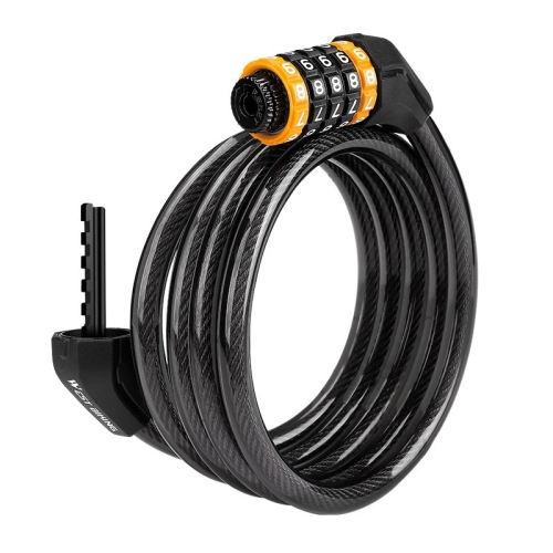 

WEST BIKING Bicycle Anti-Theft Cable Combination Lock, Length: 2M