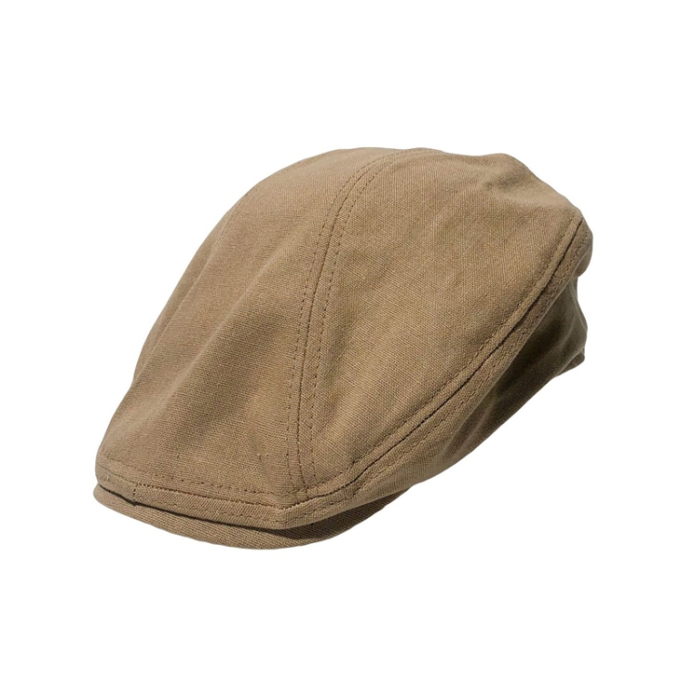 Retro Forward Cap Linen Cap Spring And Summer Beret(Dark Khaki)