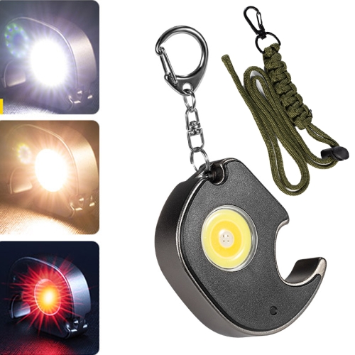 

E-SMARTER W5132 Mini Keychain Strong Light Portable Flashlight, Specification: Black+Hand Rope