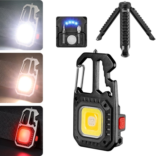 

E-SMARTER W5138 Mini Bright Light Portable Flashlight, Specification: Black+Magnet+Bracket