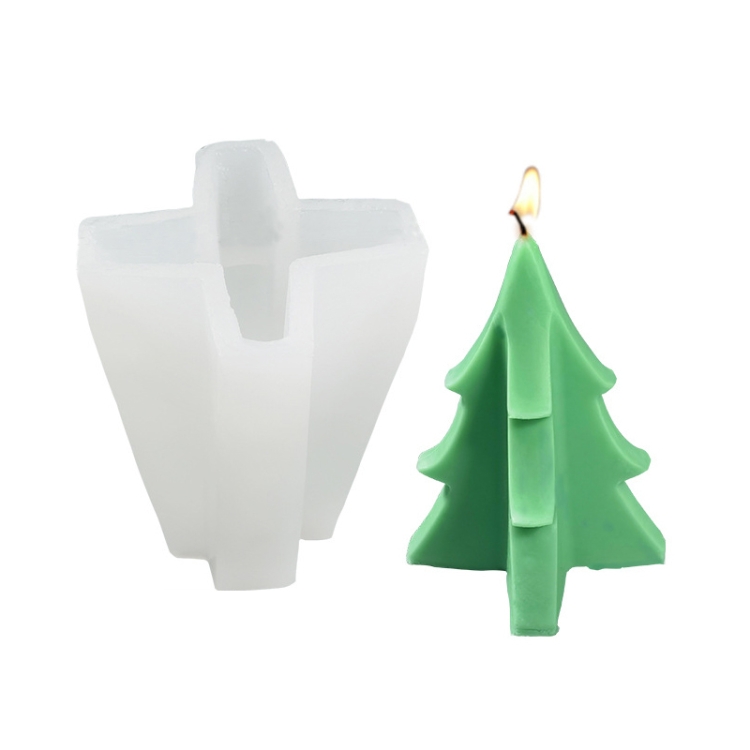 

DIY Christmas Candle Aromatherapy Gypsum Silicone Mold, Shape: Simple Christmas Tree