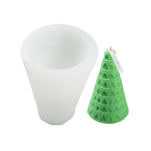 

DIY Christmas Candle Aromatherapy Gypsum Silicone Mold, Shape: Triangular Christmas Tree