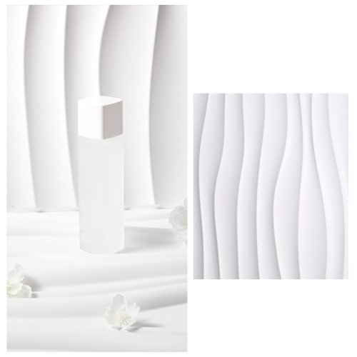 

PVC Material Stereo 3D Shooting Background Board Photo Props,50 X 50cm(D105 Ripple White)