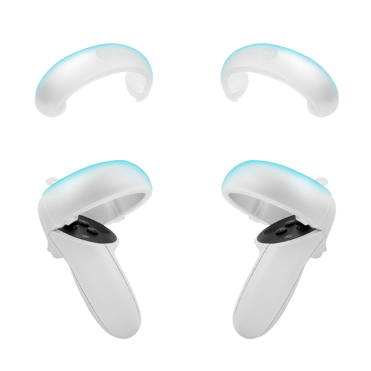 

1 Pair Controller Grip Anti-collision Silicone Ring for Oculus Quest2(Transparent)