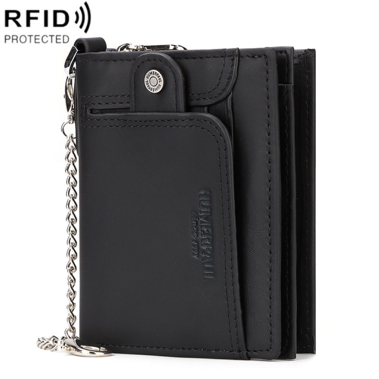 

HUMERPAUL BP950 RFID Anti-Magnetic Men Wallet Large Capacity Multi-Card Solt Pocket(Black)
