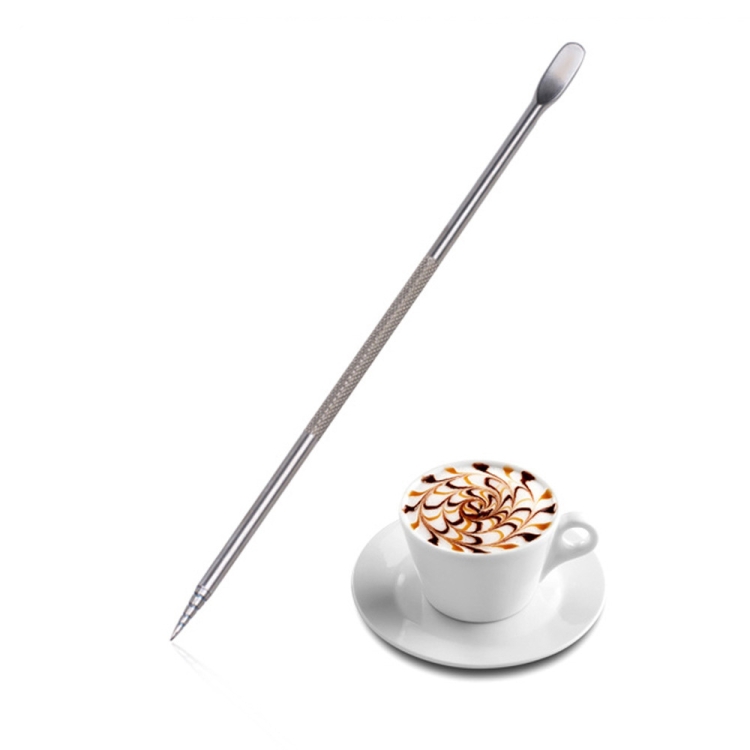

10 PCS CC-608 304 Stainless Steel Coffee Stick Flower Needle(OPP Packaging)