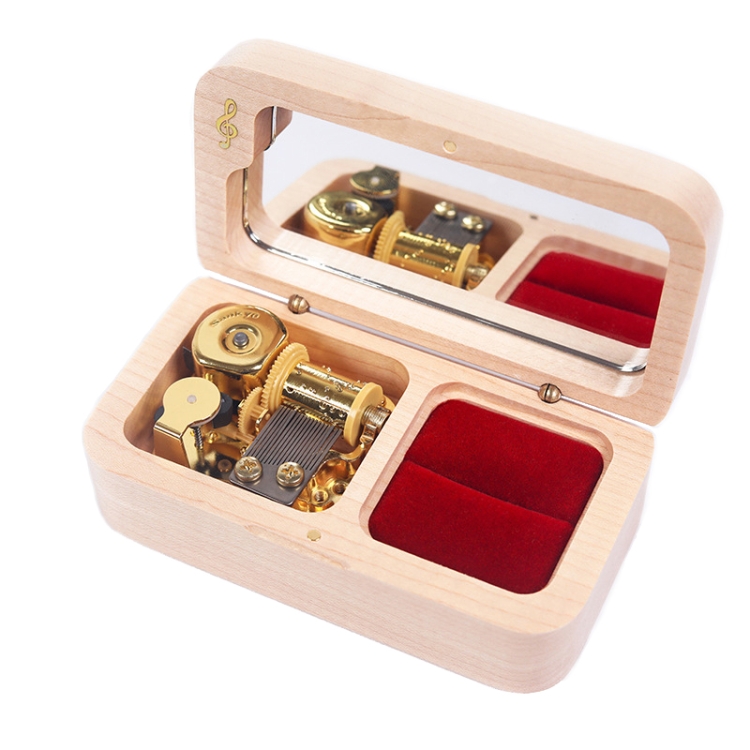 

Wooden Music Box with Ring Storage Function, Spec: J280