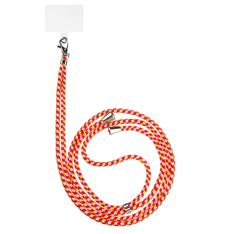 

3 PCS Phone Lanyard Adjustable Detachable Neck Cord With Card(NO.46 red pink yellow)