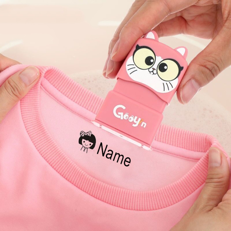 

10 PCS Clothing Seal For Children Kindergarten Student Name Photosensitive Seal(Pink)