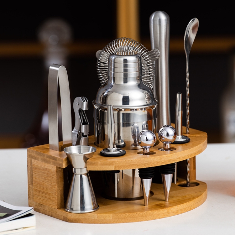 

BY-F12 Semicircle Wooden Base Bar Shaker Set, Spec: 350ml