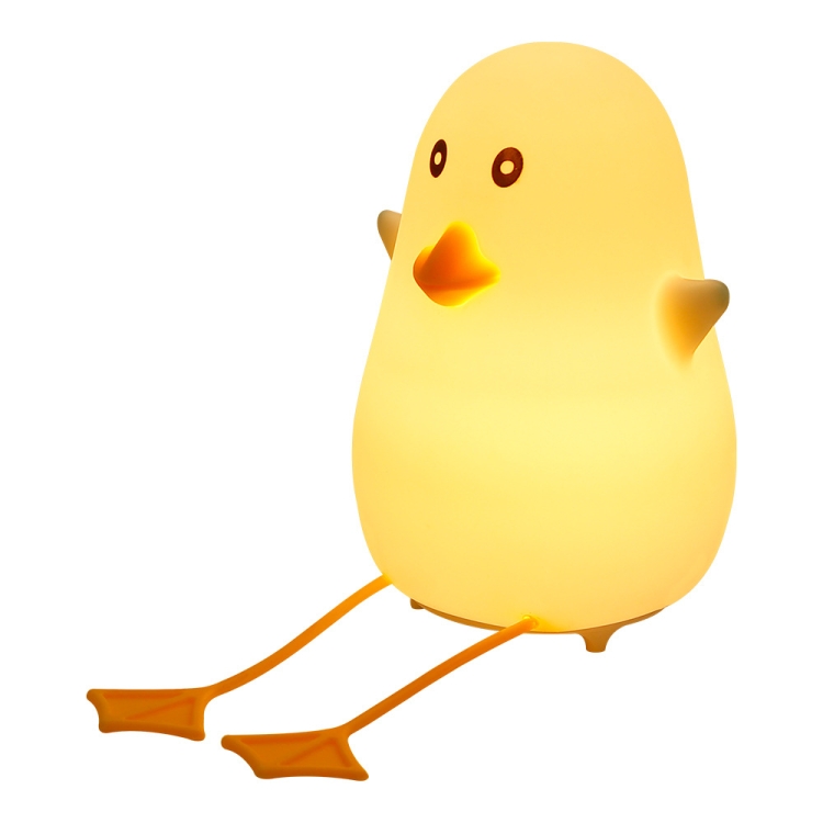 

Bedroom Cartoon Night Light 3 Speed Lighting USB Charging Pat Lamp, Style: RGB 7 Colors(Duck)