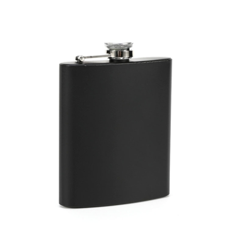 

6oz 304 Stainless Steel Matte Black Paint Flagon Whiskey Vodka Wine Pot Hip Flask