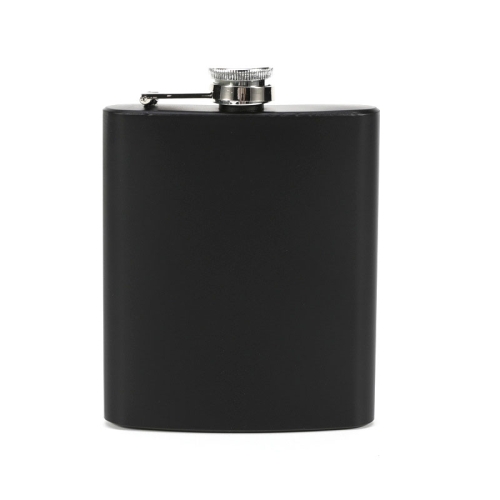 

7oz 304 Stainless Steel Matte Black Paint Flagon Whiskey Vodka Wine Pot Hip Flask