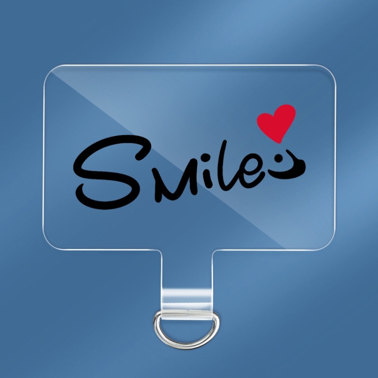 

2 PCS Universal Phone Lanyard Gasket Back Stick TPU Connecting Piece(Smile)