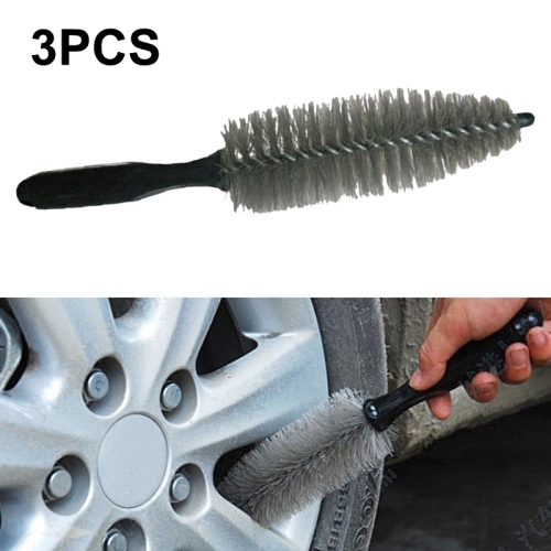 

3 PCS Car Tire Brush Carpet Foot Pad Brush, Style: DM-08 Pointed Brush