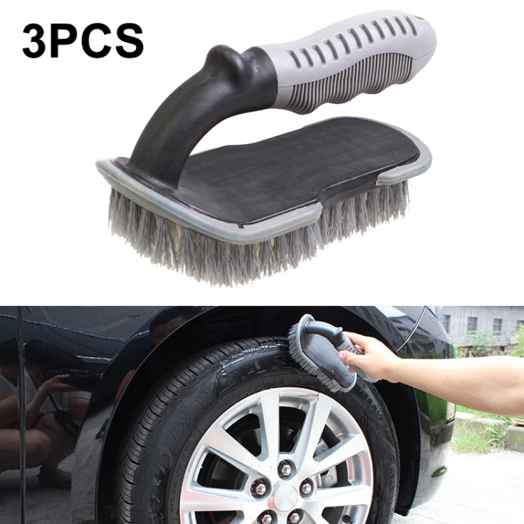

3 PCS Car Tire Brush Carpet Foot Pad Brush, Style: DM-093 Large U-shaped Brush