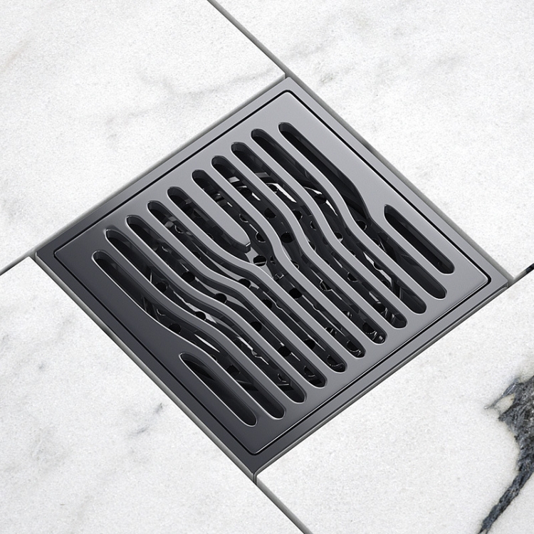 

Bathroom Sewer Deodorant Pure Copper Floor Drain, Specification: Gray Streamline