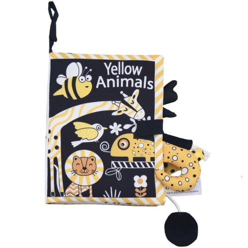 

Tail Cloth Book Baby Enlightenment 3D Early Education Cloth Book(Black and Yellow Ainmal)