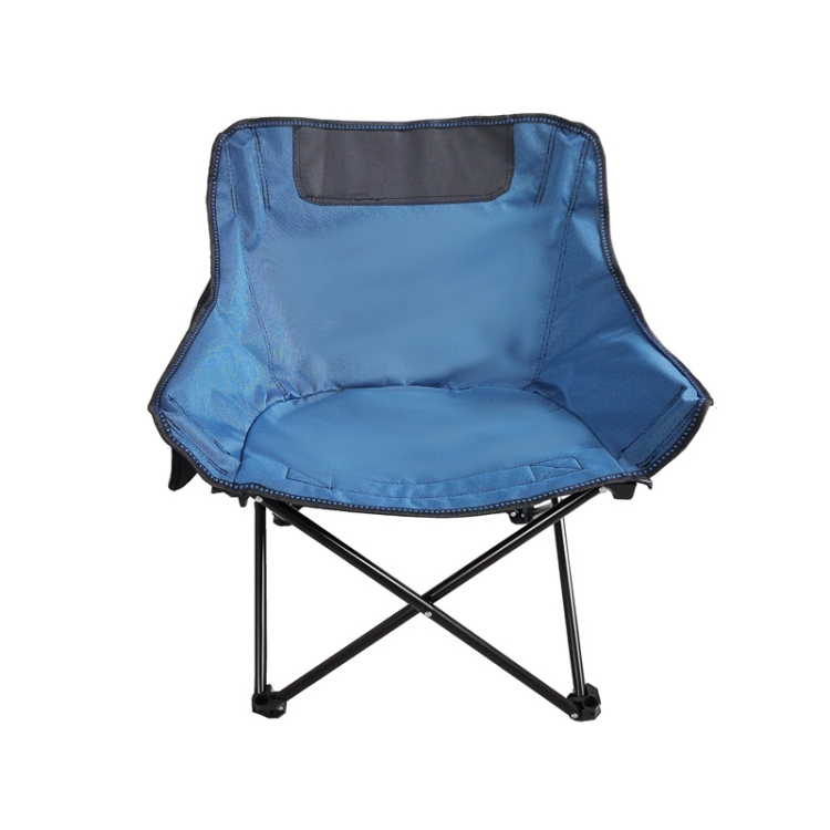 

Outdoor Foldable Beach Chair Camping Moon Chair, Color: Blue